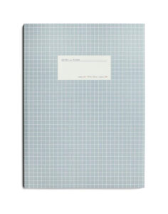 Large notebook grid light blue