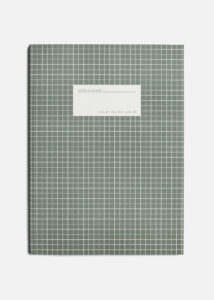 large grid notebook green