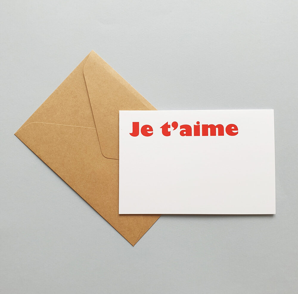 greeting card je t'aime