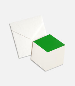 greeting card green cube