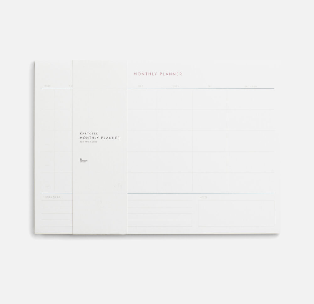 monthly planner notepad