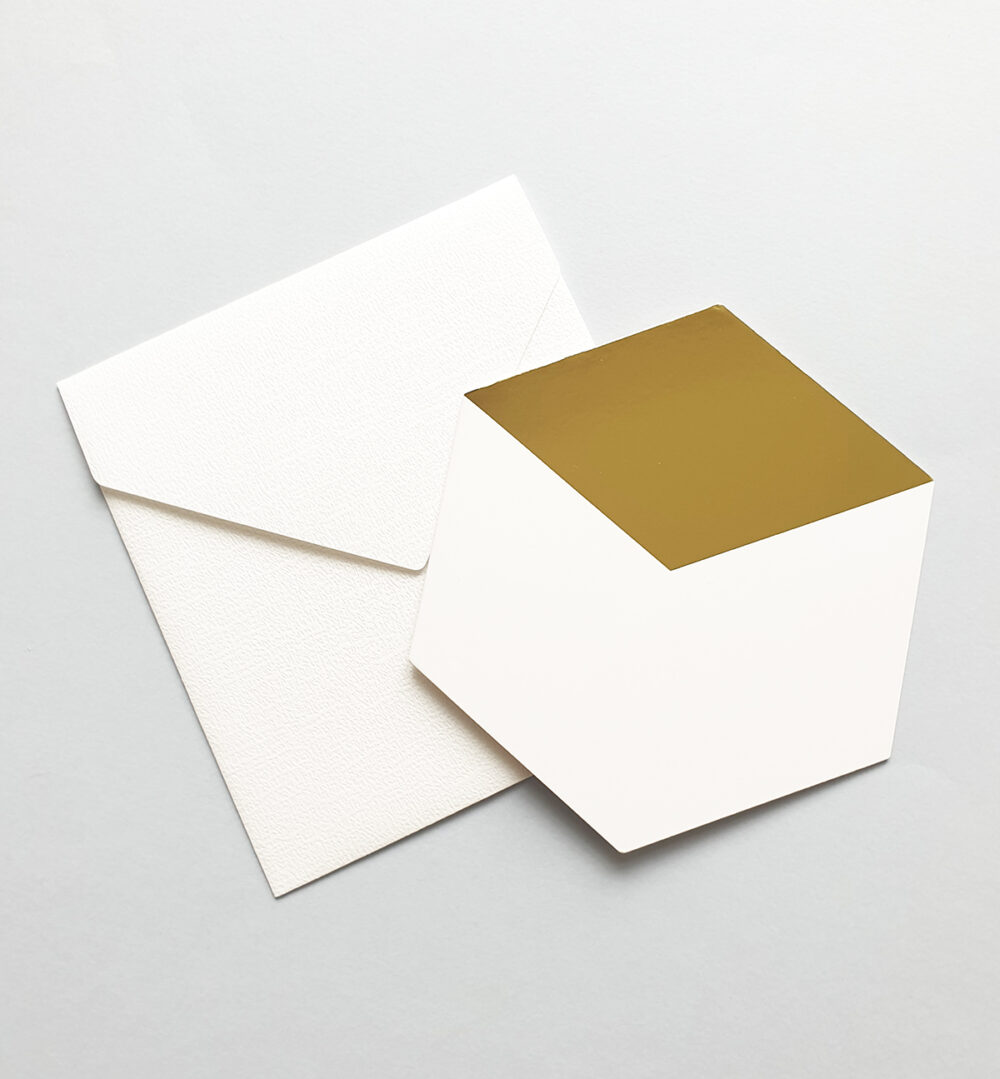 greeting card cube gold