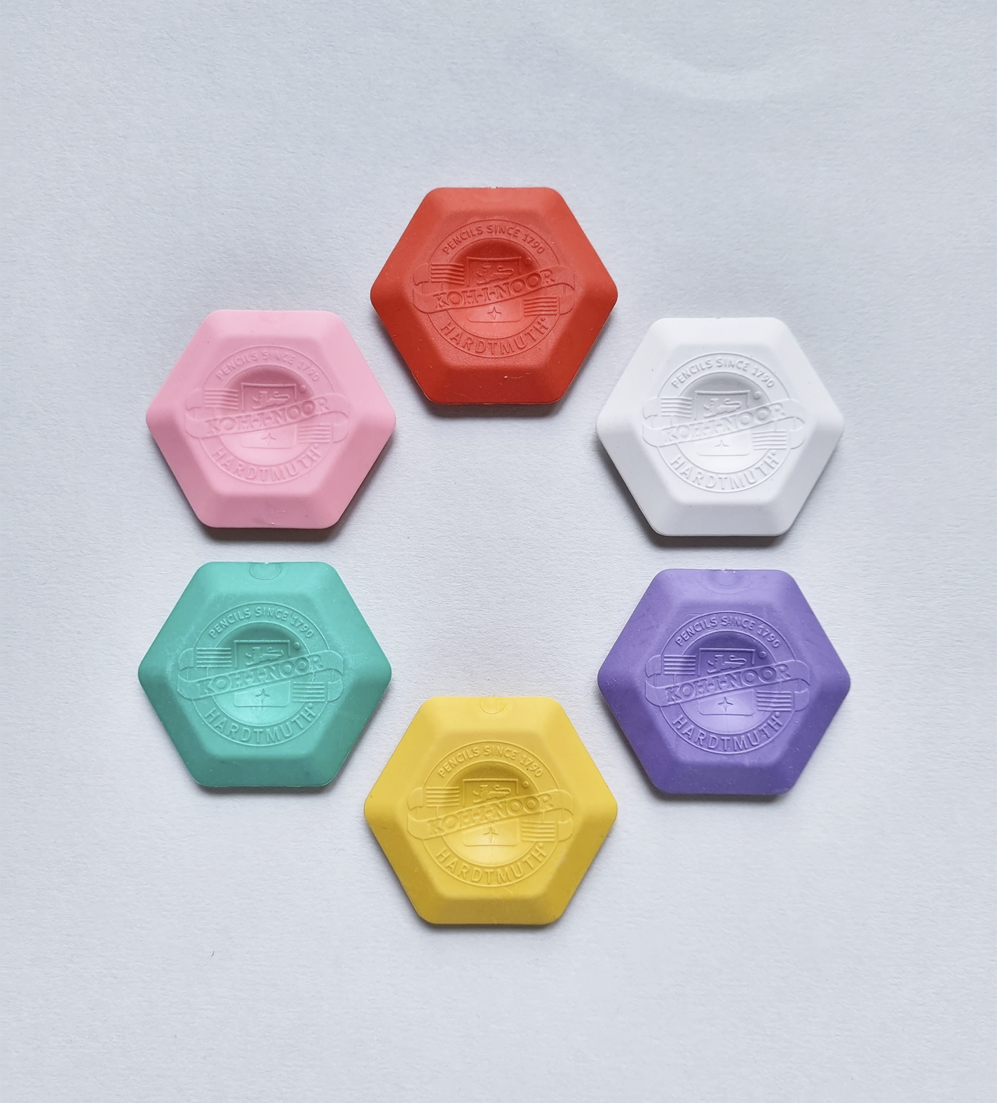 koh-i-noor hexagon erasers