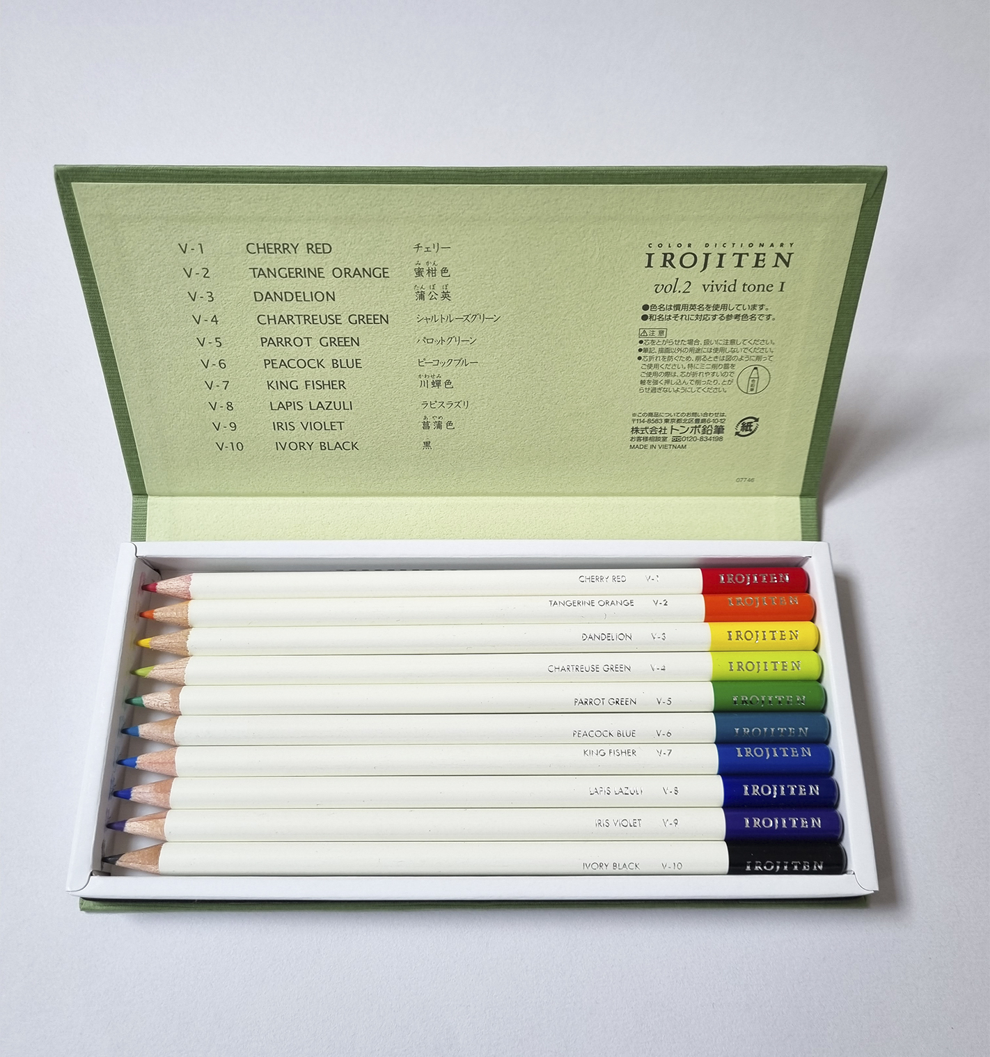 Tombow Irojiten Colored Pencil Set, Vivid