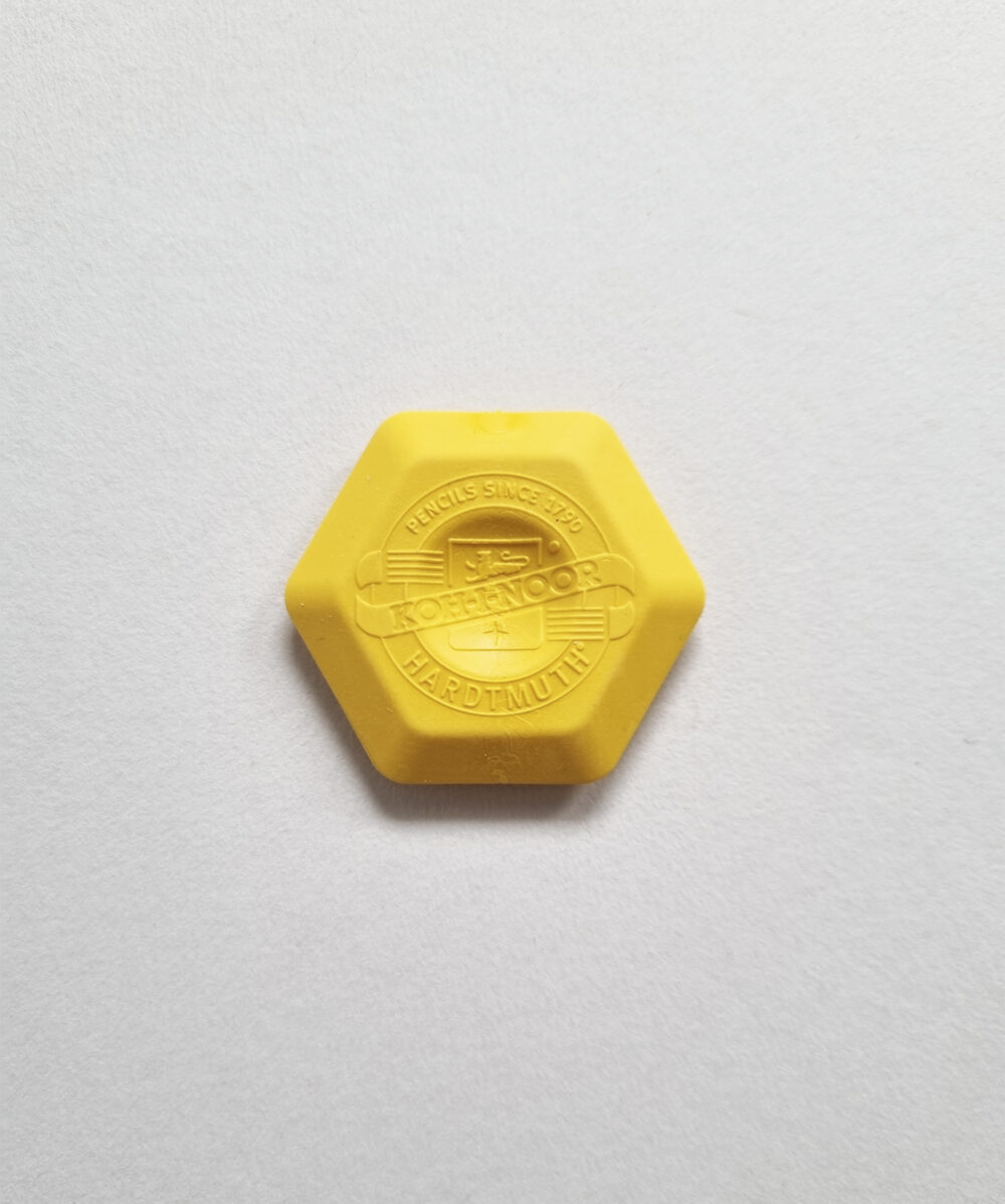 koh-i-noor hexagon eraser yellow