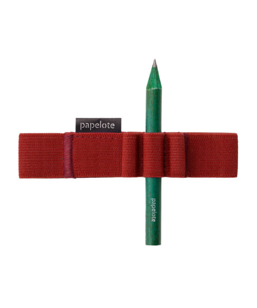 A6 elastic pen holder dark red