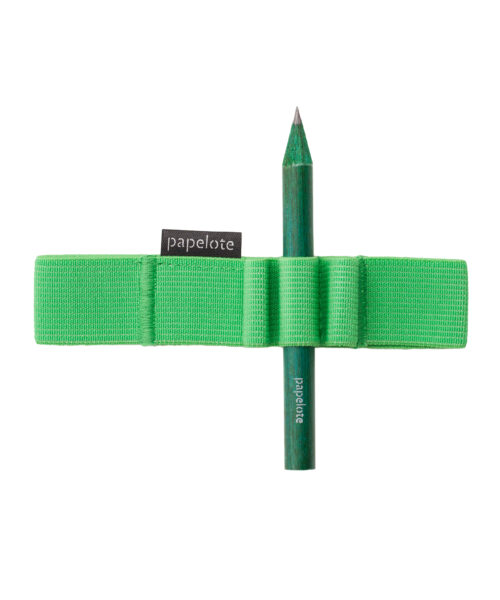 A6 elastic pen holder lime green