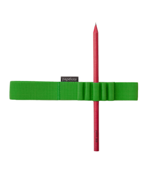A5 elastic pen holder lime green