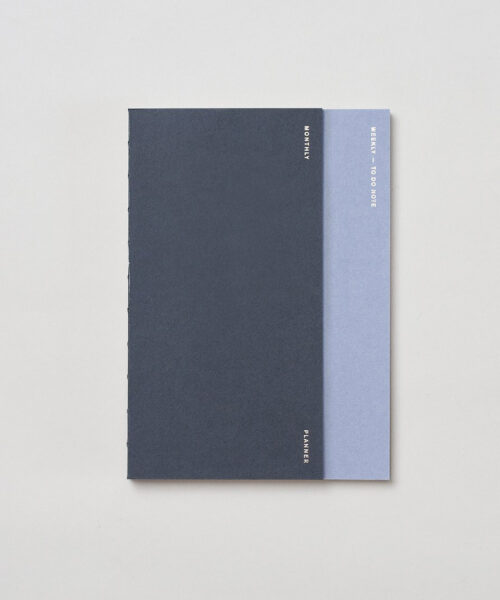 A5 planner charcoal blue