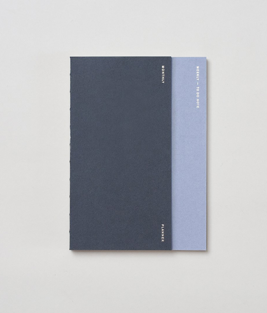A5 planner charcoal blue