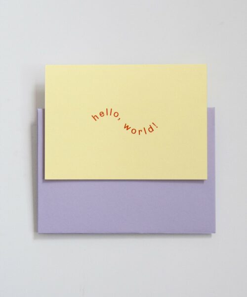 greeting card hello world