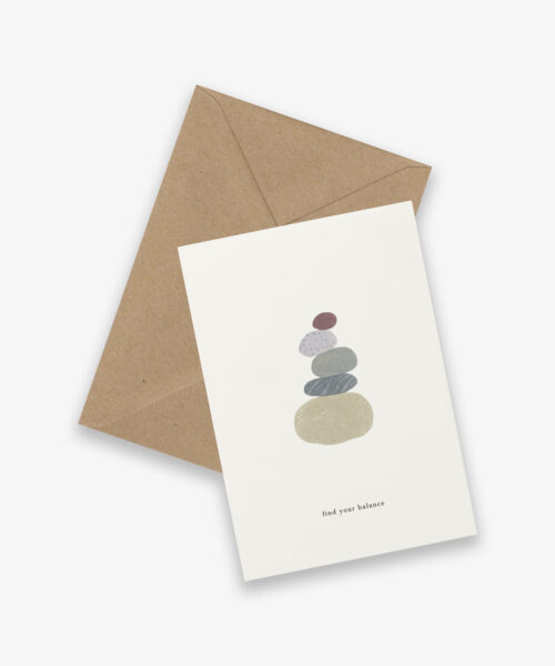 Greeting card find your balance