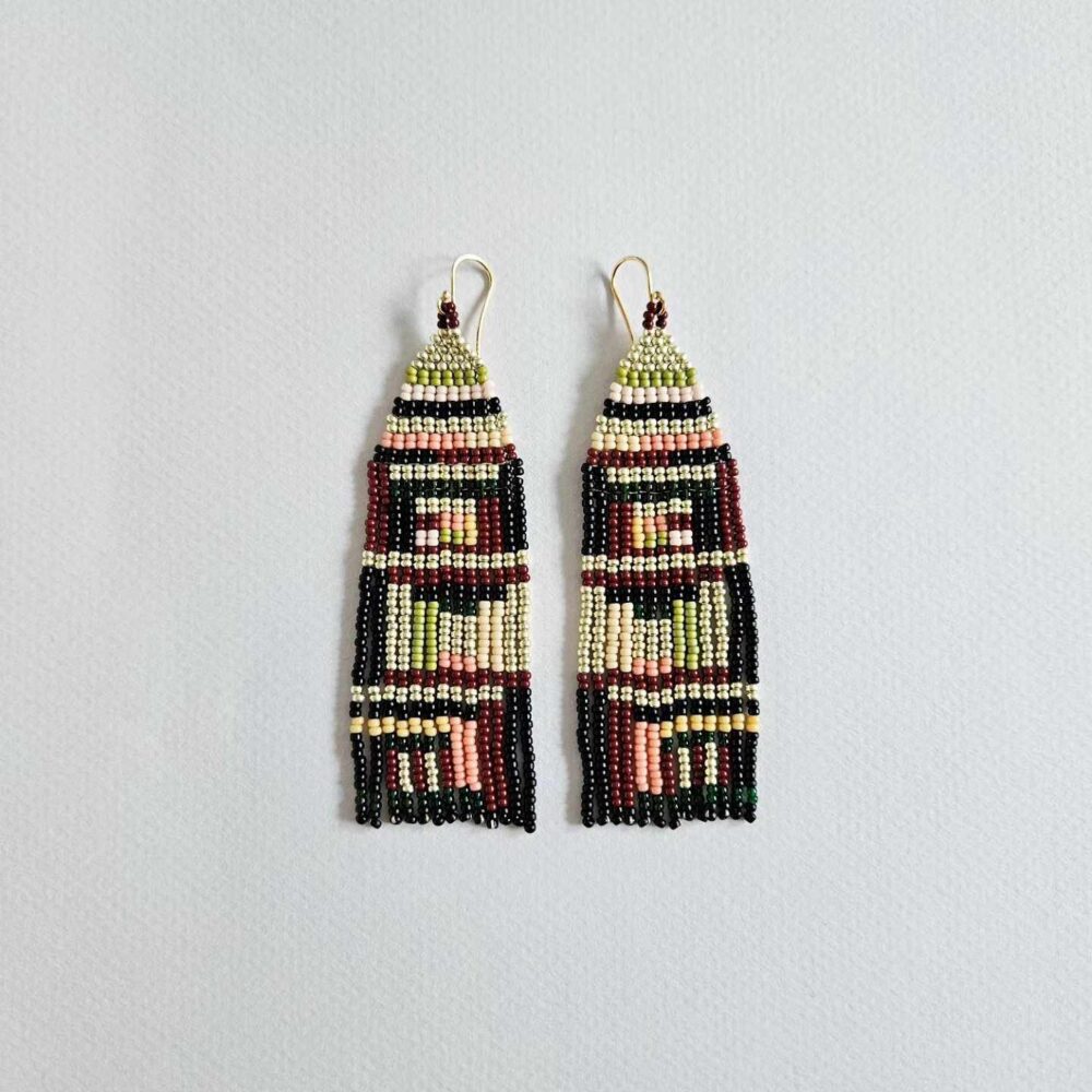 Handmade seed bead earrings