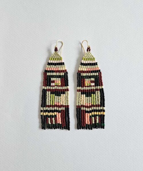 Handmade seed bead earrings