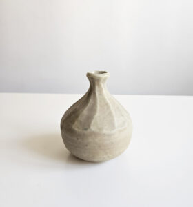 Ceramic mini vase grey green