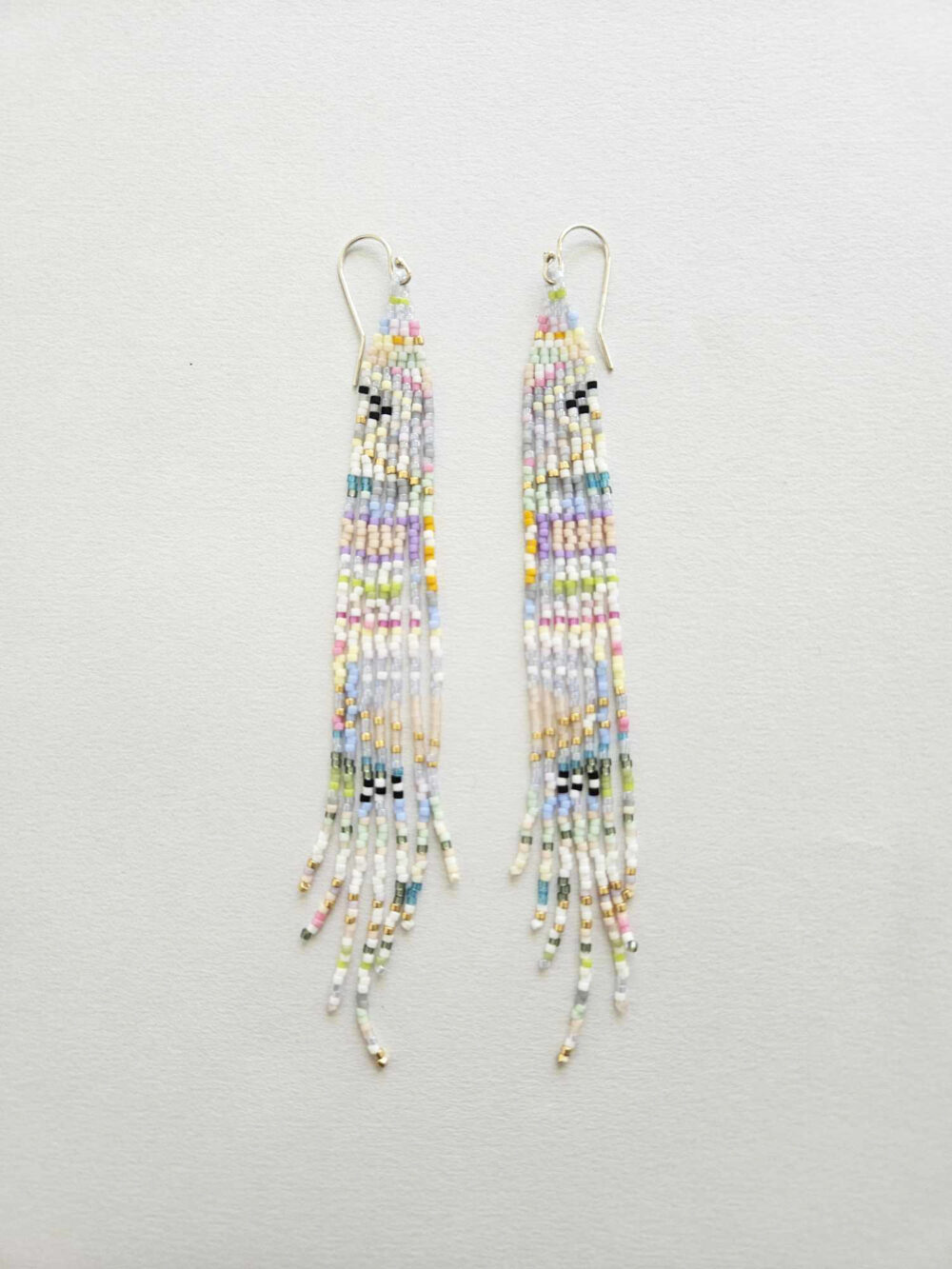 Light pastel seed bead earrings