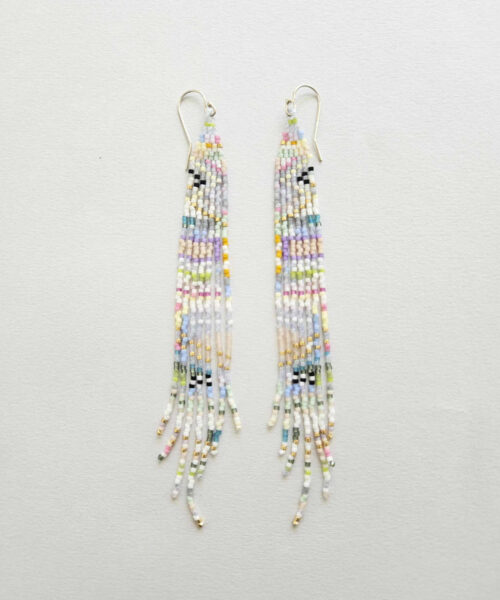 Light pastel seed bead earrings